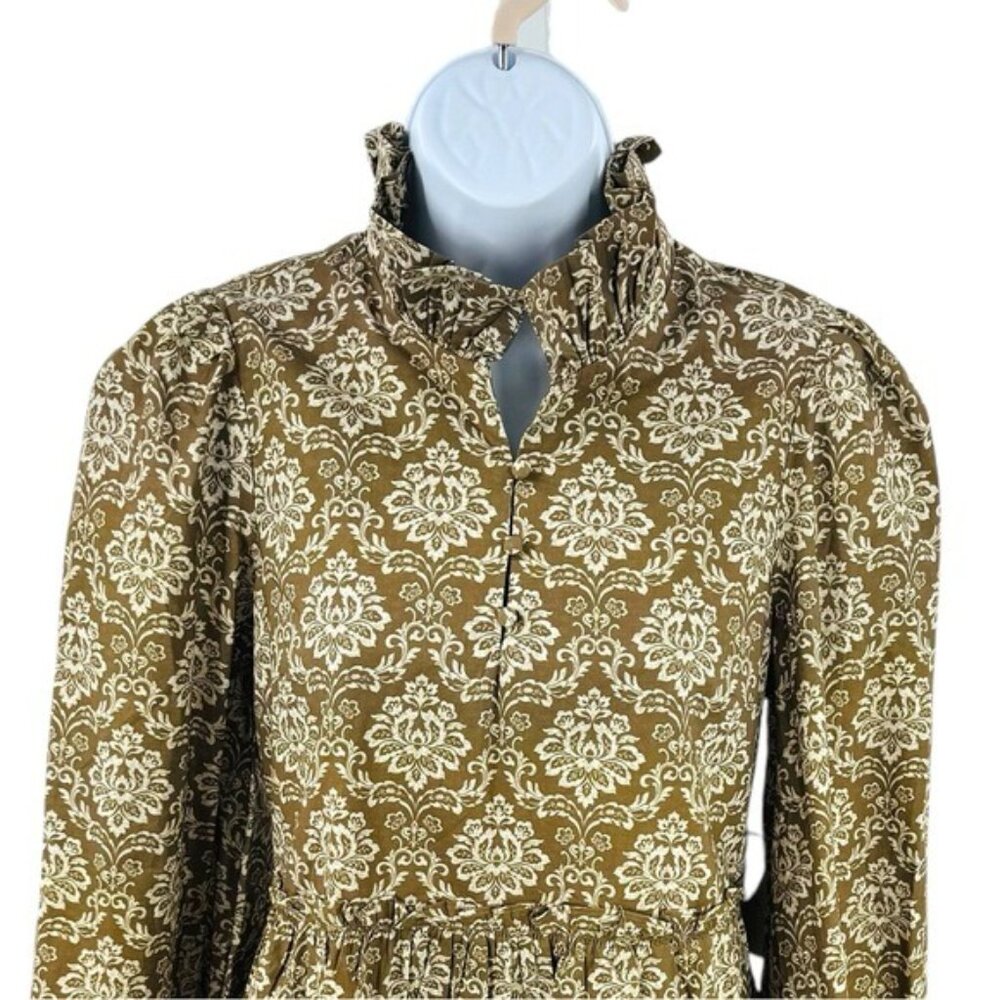 Hyacinth House | NEW Moss Printed Russell Mini Dress in Olive Size XS - Picture 5 of 11